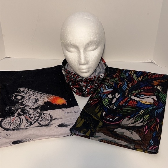 Biker Bundle Of Headbands Face Cover O/S - Picture 3 of 5